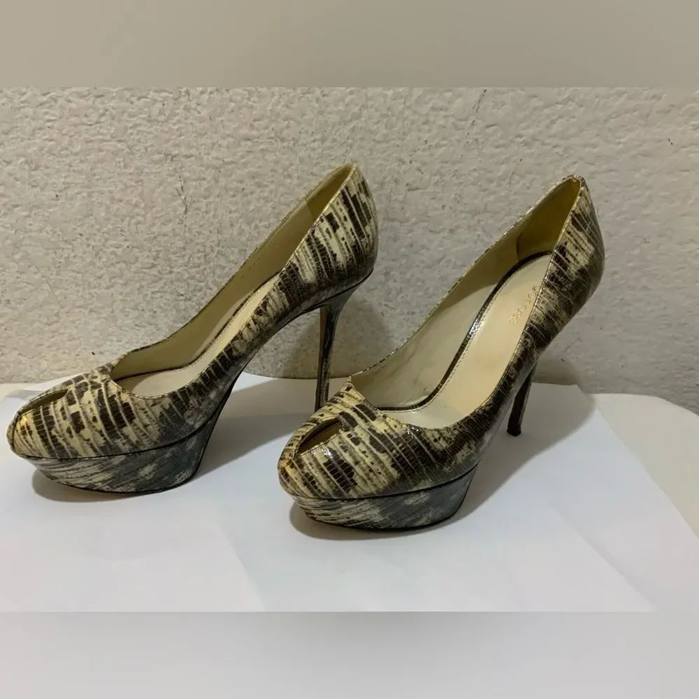 Sergio Rossi Scarpe Donna Blunt Snakeskin Heel 39.5